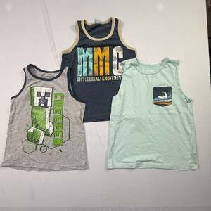 Boys Tank Top Lot of 3 Minecraft OshKosh Jumping Beans Sizes 6 7 10